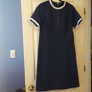 Vintage Handmade Navy Dress